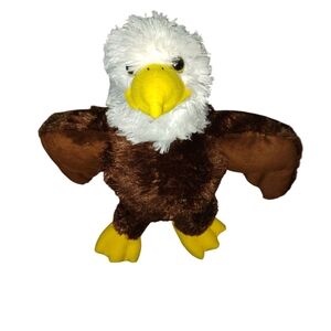 Plush Eagle Stuffed Animal Toy - Brown and Yellow